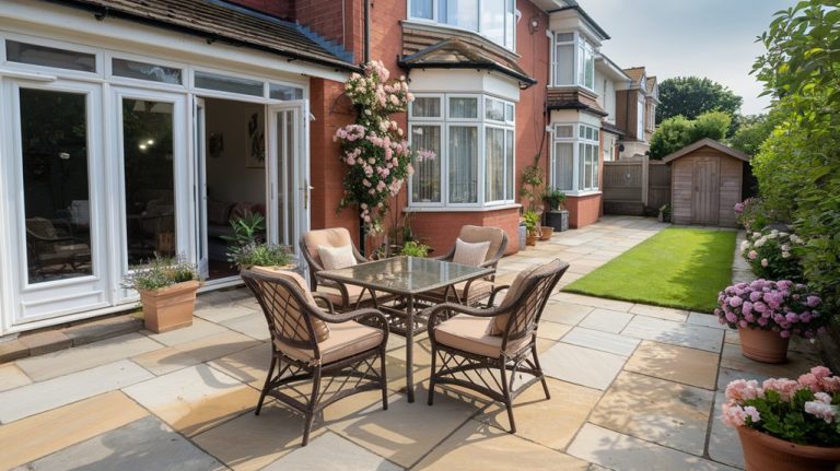 Indian Sandstone Paving and Patios Companies In Tonwell